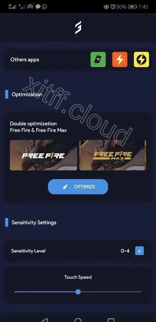 Screenshot of Xit FF Free Fire Game Customization Tool
