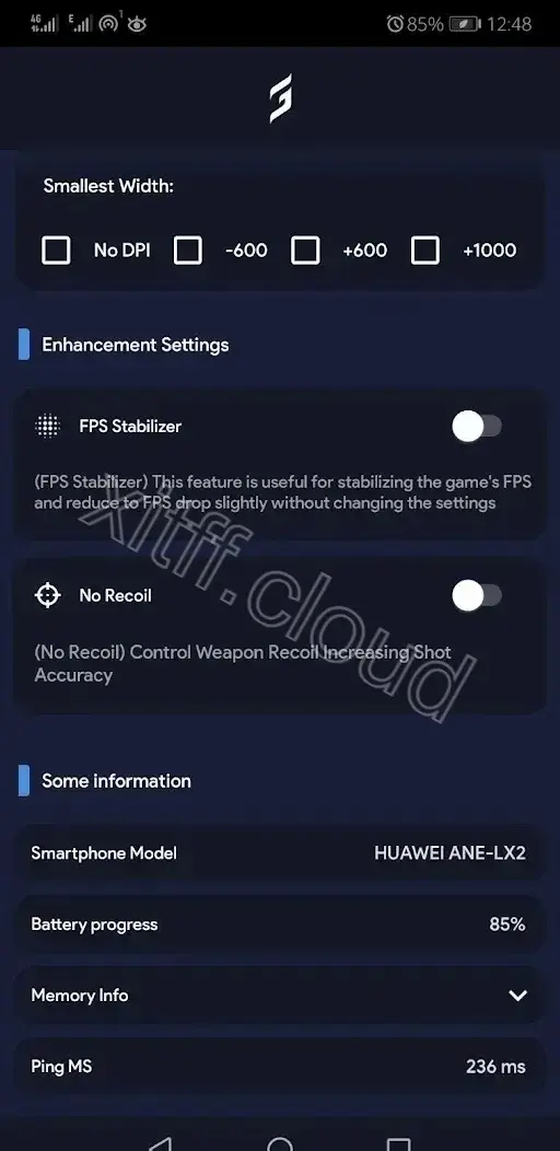 Screenshot of Xit FF Headshot Tool